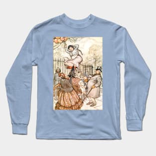 Balloon Lady - Peter Pan at Kensington Park - Arthur Rackham Long Sleeve T-Shirt